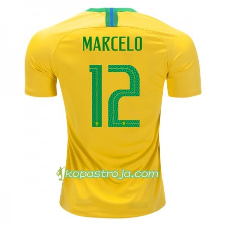 Billiga Fotbollströjor Brasilien Marcelo 12 VM 2018 Hemma tröja